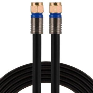 Black Coaxial Cable with Gold Connectors